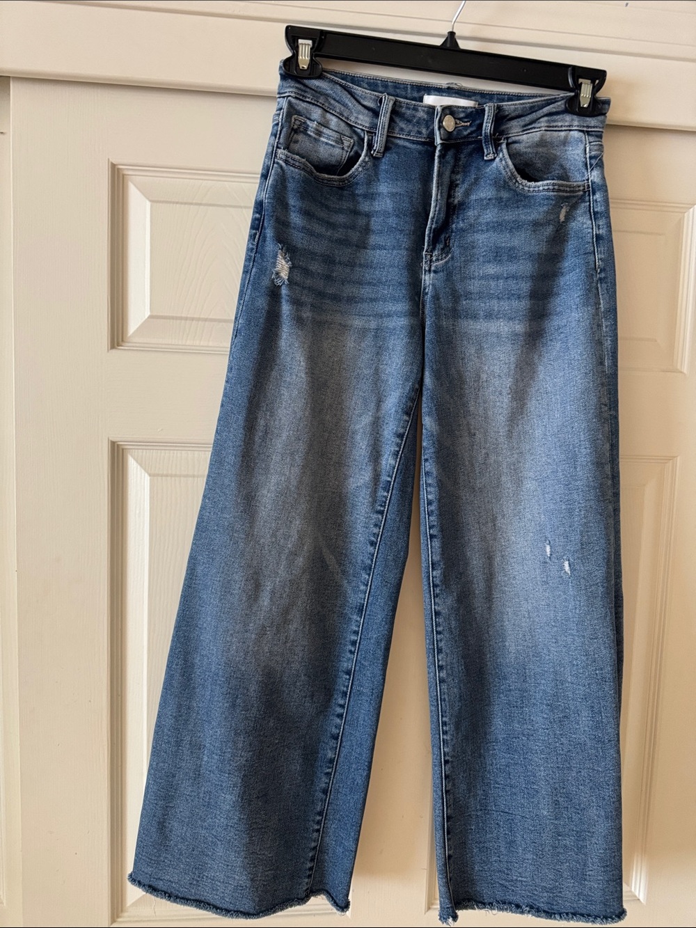 VERVET Wide Leg Distressed Jeans